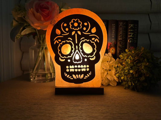 Himalayan Salt Sugar Skull Lamp