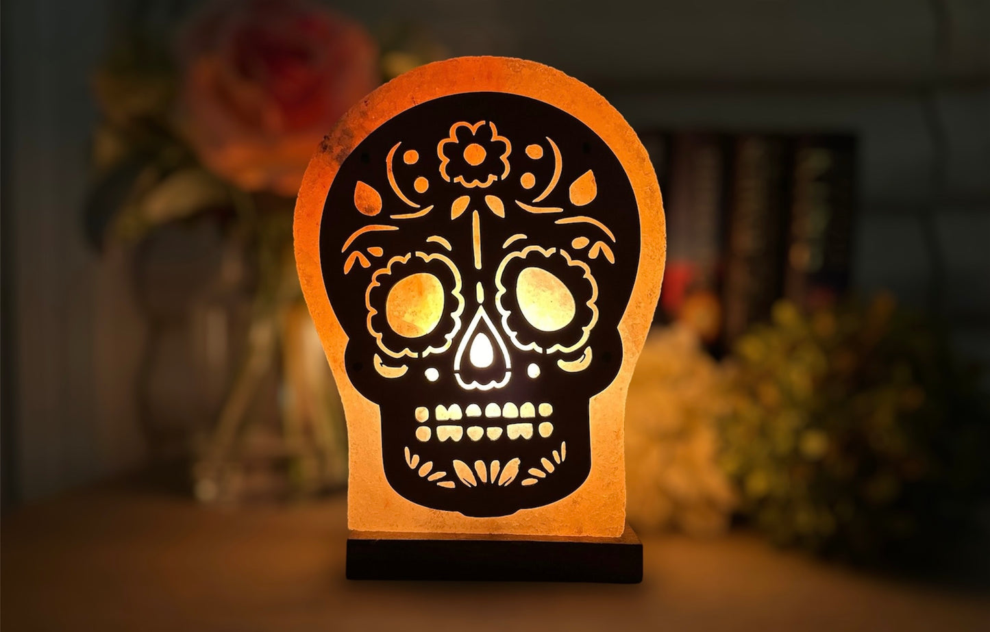 Himalayan Salt Sugar Skull Lamp