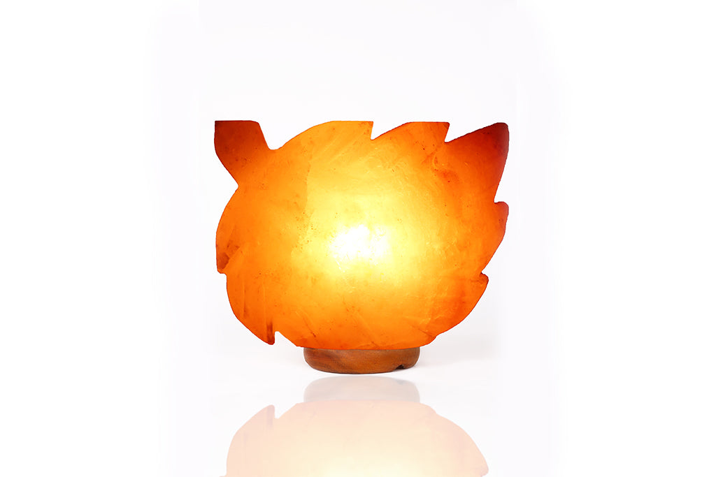 Himalayan Salt Maple Leaf Lamp