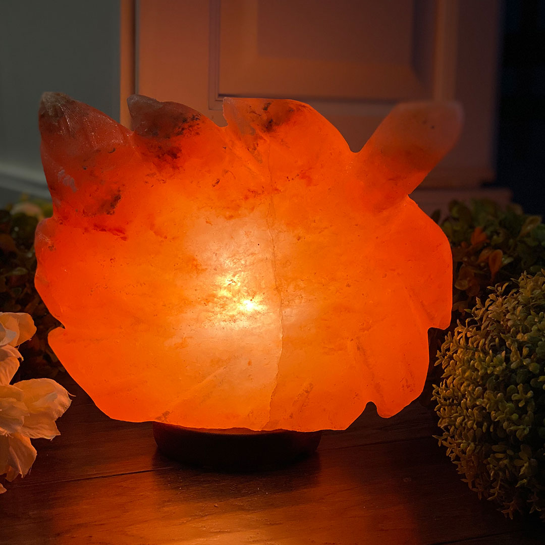 Himalayan Salt Maple Leaf Lamp 8 lbs