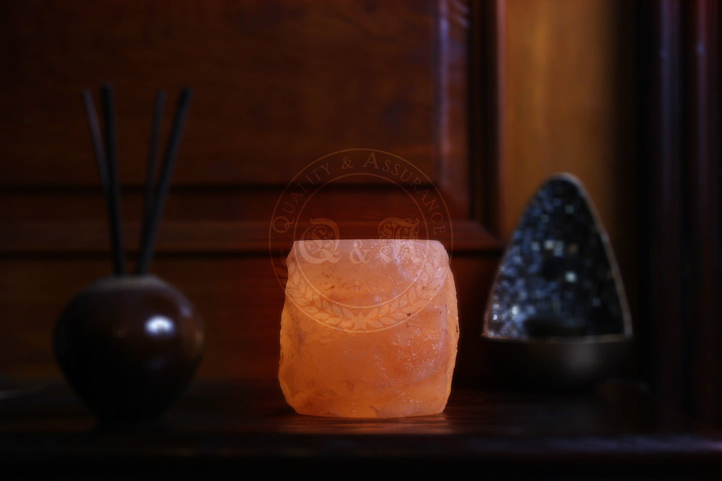 Q&A Himalayan Salt Fortress Arch Tealight Candle Holder - Q & A Himalayan Salt - 2